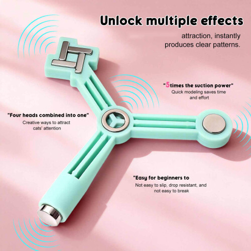 Portable Triangular Magnet Tool for Nail Art Craft of-Purple 2