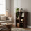 Vintage Bookcase, 5-Shelf Wood-Grain Veneer 2