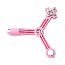 Multifunctional Metal Triangular Wind Wheel Magnet Tool-Pink