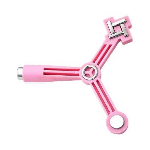 Multifunctional Metal Triangular Wind Wheel Magnet Tool-Pink