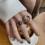 Heavy Workmanship Vintage Inspired Floral Rings Adjustable 7