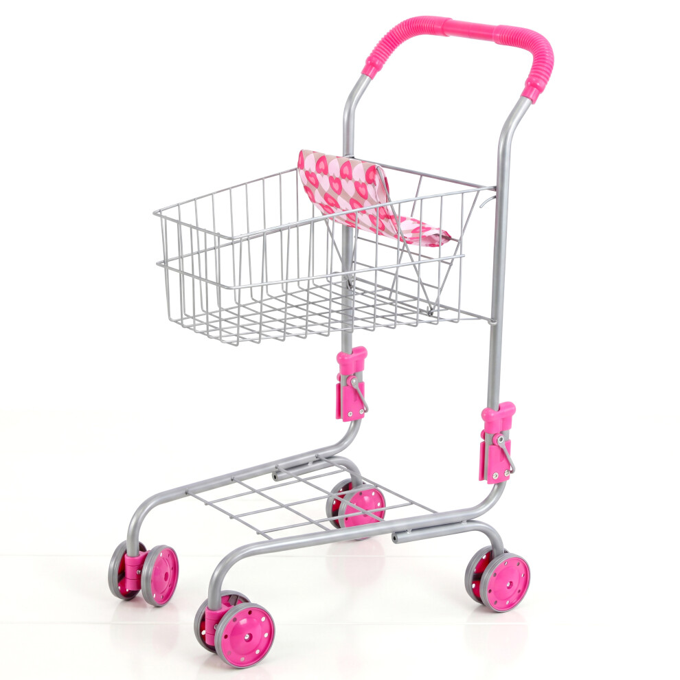 Bibi Doll Kids Metal Shopping Cart Trolley Toy Kids Pretend Role Play Toy