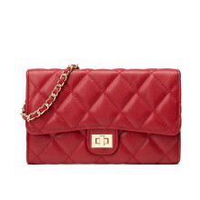Women's Elegant Classic Plaid Chain Crossbody Bag, Luxury Lady's Shoulder Purse
