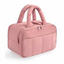 Große, voluminöse Reise-Kulturtasche für Damen, leichter Kosmetik-Organizer mit Griff für Reiseutensilien