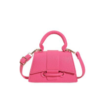 Niedliche Mini-Umhängetasche aus PU-Leder, trendige Mikro-Schultertasche mit Tragegriff