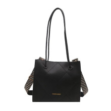 Elegante Retro-Tragetasche für Damen mit breitem Schulterriemen, ideal für Pendler und als Schultertasche mit weicher Textur.