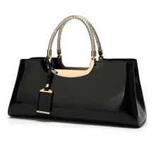 Strukturierte Handtasche aus Lackleder, Damen-Henkeltasche, Schultertasche, Umhängetasche, Abendtasche, Partytasche