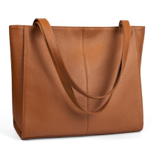 Echte Leder-Tragetasche für Damen, Schultertasche für den Beruf mit Laptopfach und großem Fassungsvermögen