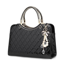 Glänzende Damen-Umhängetasche aus Lackleder, Henkeltasche, modische Schultertasche ohne Anhänger
