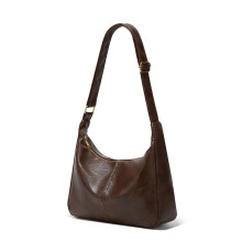 Damen-Hobo-Umhängetasche aus weichem veganem Leder, lässige Schultertasche, Handtasche