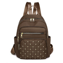 Vintage-Rucksack in Unifarben mit Rautenmuster, modische Damen-Schultertasche, Alltagstasche