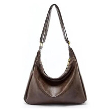 Ultraweiche, faltbare Schultertasche aus veganem Leder für Damen – stylische, lässige Tote Bag