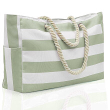Große, wasserdichte Strandtasche mit Reißverschluss, sandabweisende Handtasche für Damen, ideal für Pool und Reisen