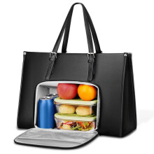 Isolierte Lunchtasche/Laptoptasche für Damen, große 15,6-Zoll-Handtasche mit Getränkehalter für den täglichen Gebrauch
