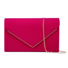 Pochette de soirée en suédine, sac bandoulière pour mariage, cocktail ou bal de promo