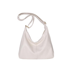 Weiche vegane Leder-Hobo-Tasche, verstellbarer Riemen, mehrere Fächer.