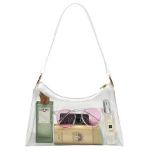 Stadiontaugliche, transparente Umhängetasche für Damen, PVC-Schultertasche, Handtasche für Konzerte, Sportfestivals