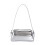 Y2K Metallic Silver Hobo Purse, Compact Evening Party Shoulder Bag 1