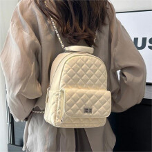 Gesteppter Rucksack mit Kette für Pendler, lässige Reise-Handtasche, vielseitige Alltagstasche