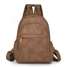 Kleiner, wandelbarer Rucksack aus PU-Leder für Damen, modische und lässige Umhängetasche