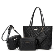 Minimalistisches 4-teiliges Damen-Taschen-Set, geräumig, als Umhängetasche, Schultertasche & Crossbody nutzbar.