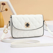 Trendige, gesteppte Leder-Umhängetasche für Damen, elegante Henkeltasche mit Kettenriemen