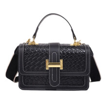 Schwarze quadratische Tasche mit Farbblock-Design, modische Mini-Handtasche für Damen, trendige Umhängetasche