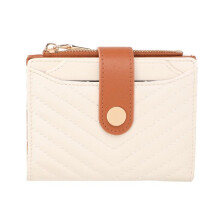 Slim Bifold Leather Wallet for Women, RFID Blocking Compact Card Holder, Mini Pocket Purse for Daily & Crossbody Bag