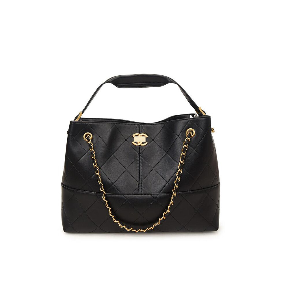 Classic Quilted Chain Bag, Elegant Roomy Daily Shoulder Crossbody Handbag