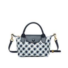 Gewebte Damen-Umhängetasche, Mini-Schultertasche aus Leder, lässige Handytasche