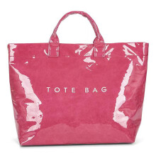 Große, wasserdichte PVC-Tragetasche, lässige Schultertasche aus Kunststoff für den Alltag und als Geschenk