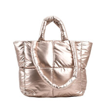 Luxuriöse, gesteppte Tragetasche mit Gittermuster, große, gepolsterte Schultertasche für Damen