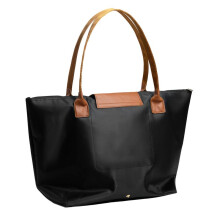Faltbare Nylon-Tragetasche, geräumige Hobo-Schultertasche mit Henkel und Reißverschluss.