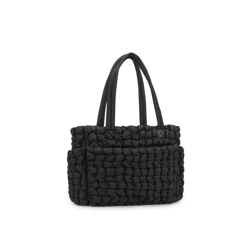 Quilted Puffer Diaper Bag, Lightweight Mommy Tote Travel Handbag