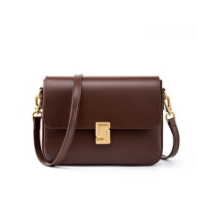 Minimalist Genuine Leather Crossbody Purse, Adjustable Strap Lightweight Travel Shoulder Bag