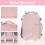 Modischer, geräumiger Freizeitrucksack/Laptop-Rucksack für Schule und Freizeit in Pink 4