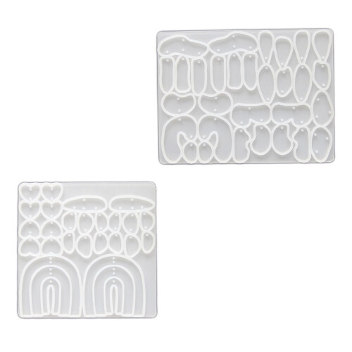 Irregular Shaped Earrings Mold Easy Demolding Silicone Ear-set