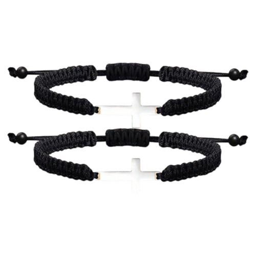 Versatile Unisex Crosses Woven Bracelet for Various Occasions-3