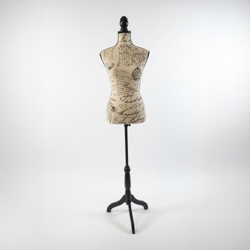 Dress Form with Stand, Adjustable, Letter Print, Size 36/38 2