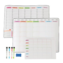 Magnetic Fridge Whiteboard Set, 3 Planners, 4 Pens