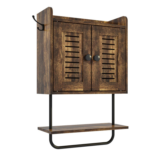 Wandschrank mit Handtuchhalter und Haken 1