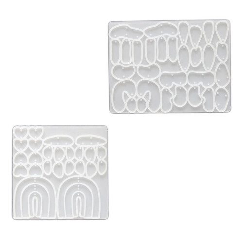 Irregular Shaped Earrings Mold Easy Demolding Silicone Ear-set 1
