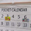 Numbered Calendar Pocket Chart in Cotton-Linen Blend 8