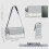 Y2K Metallic Silver Hobo Purse, Compact Evening Party Shoulder Bag 4