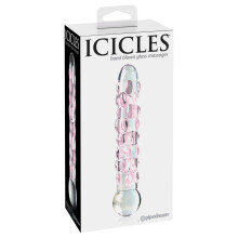 Icicles Eksklusiv Glasdildo med Prikker