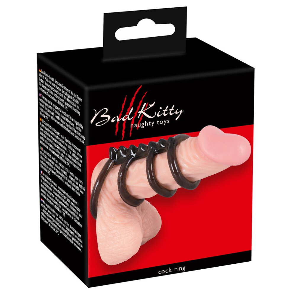 Bad Kitty Cock/Testicle Ring 4 Rings
