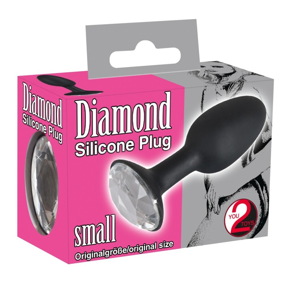 You2toys Black Butt Plug Diamond