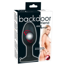 Backdoor Friend Stor Afrundet Analprop med Stimulationskugle Stor Silikoneprop