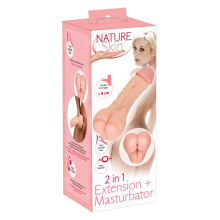 Nature Skin 2in1 realistinen penis peräaukolla 21cm
