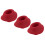 Head Pack of 3 Red 1